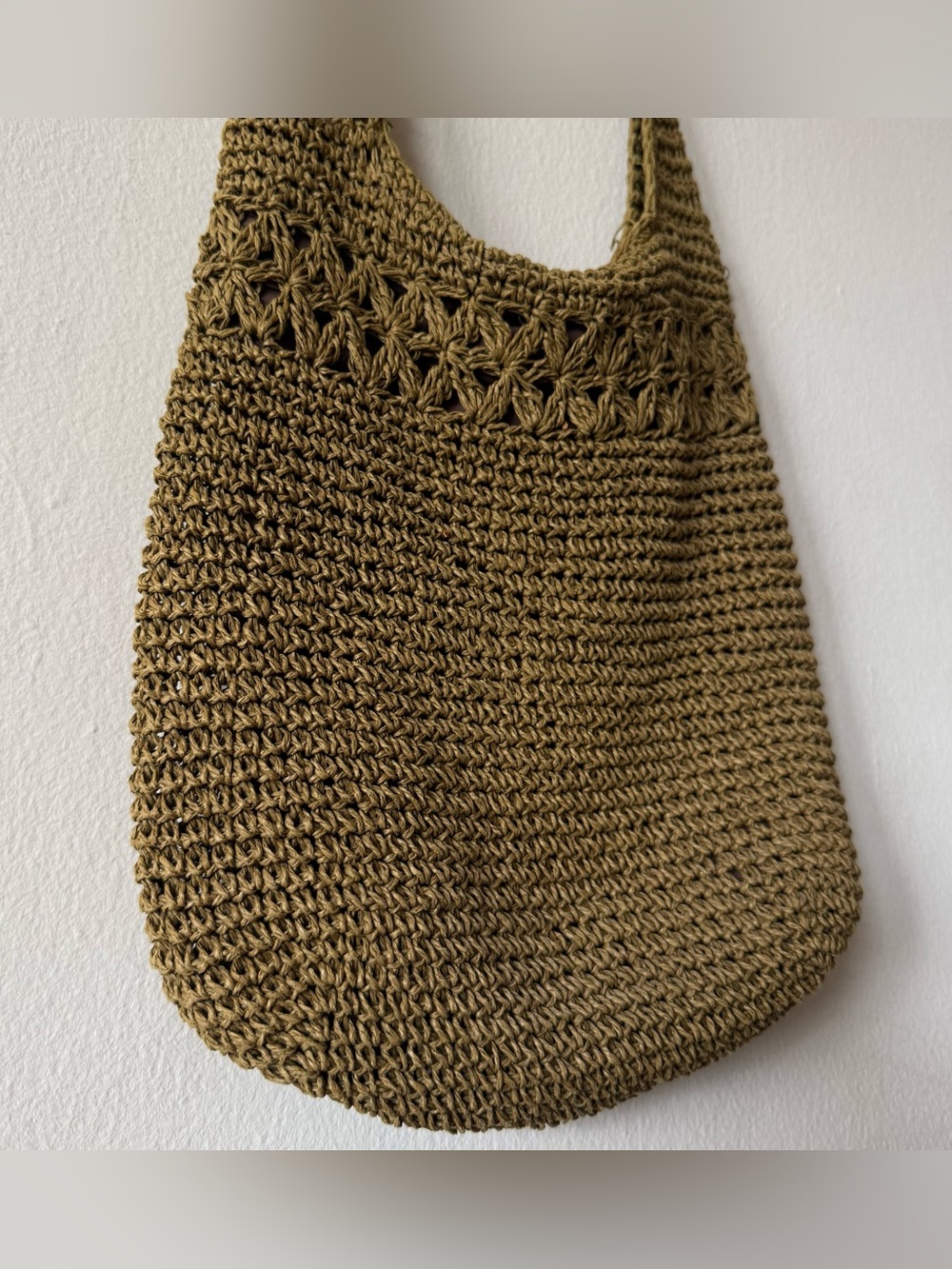 Espirit Green crochet Woven Crossbody bag